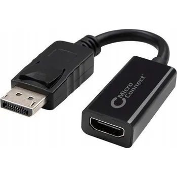 Video kabel Microconnect HDMI prodlužovací kabel, M-F, 0,05 m, DisplayPort, černý