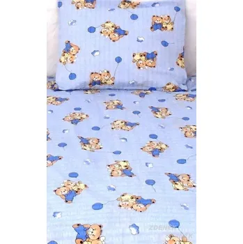 Povlečení Vesna Pája a Majka modré krepové povlečení 90x135 cm, Staněk