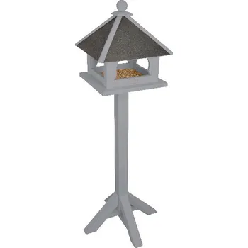 Krmítko pro ptáka Krmítko pro ptáčky na noze FARMA, 39x39x132cm, šedá|Esschert Design