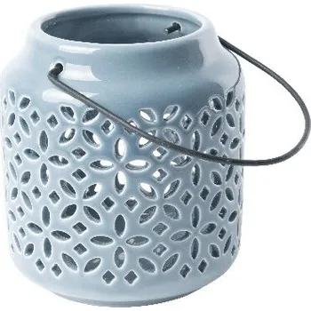 Svícen Lucerna na čajovku 50 SHADES OF BLUE, keramika, 12x10cm, 3 odstíny modré|výběr z variant|Esschert Design - obláčková modrá