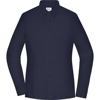 James & Nicholson Halenka JN 1371 slim fit, popelínová, dlouhý rukáv COT02137100303-navy L Navy