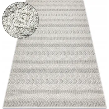 Koberec KOBEREC PLOCHÝ TKANÝ JERSEY 80x150 VZOR RYBÍ KOSTI šedý sisal venkovní #D1681