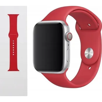 Řemínek na hodinky SILIKONOVÝ SPORTOVNÍ ŘEMÍNEK pro APPLE WATCH 42 44 45 49MM ČERVENÝ