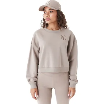 Dámská mikina Dámská mikina přes hlavu New Era MLB LE CROP CREW NEW YORK YANKEES W béžová 60435301 - XS | UK 4,5 | US 7
