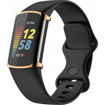 Pouzdro na mobilní telefon Pouzdro Ochranné Pouzdro na Displej pro FitBit Charge 5 / Růžově Zlatá