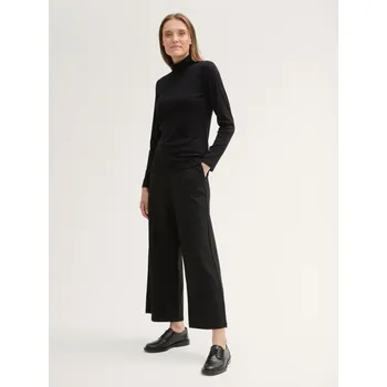 Dámské tričko TOM TAILOR® DÁMSKÝ TENKÝ ROLÁK -ČERNÝ M