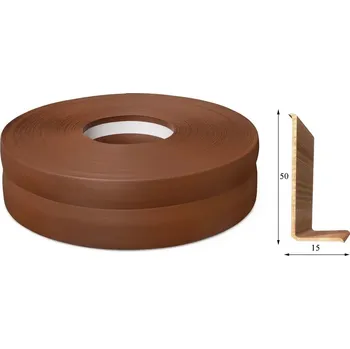 soklová lišta Lišta Korner PVC 15 x 50, délka 500 cm, TMAVĚ HNĚDÁ