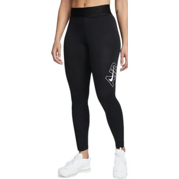 Dámské legíny Dámské sportovní 7/8 legíny s vysokým pasem Nike W NSW AIR TIGHTS HR W černé DM6065-010 - XS | UK 8 | US 9