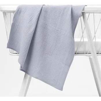 látková plena Mušelínová plena/dečka Nature MSN-023 Světle modrošedá 120x120 cm