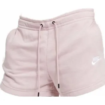 Dámské kraťasy Dámské kraťasy na volný čas Nike W NSW ESSNTL FLC HR SHORT FT W růžové CJ2158-611 - XS | UK 7,5 | US 10