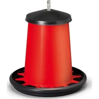 Chov hospodářského zvířete Automat krmící závěsný, krmítko pro drůbež, kovový střed, 9 L