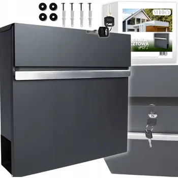 Železářství Poštovní schránka se schránkou na noviny SEDDŌ šedá