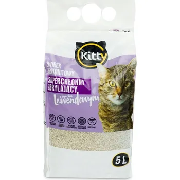 Podestýlka pro kočku Kitty Pro Kočky Bentonitové Stelivo Levandule 5l