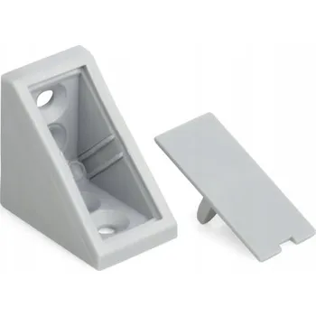 Úhloměr DVOJITÝ PLASTOVÝ ÚHELNÍK KN-386 POPELAVÝ 10 ks