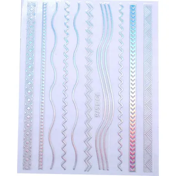 SAMOLEPKY 3D NA NEHTY VLNY PROUŽKY HOLO JO-1576