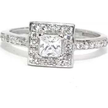 Prsten Stříbrný prsten čiré zirkony - VR270 (Stříbrný prsten se zirkony)