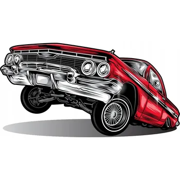 Obraz Samolepka na stěnu 120x60 cm červené auto