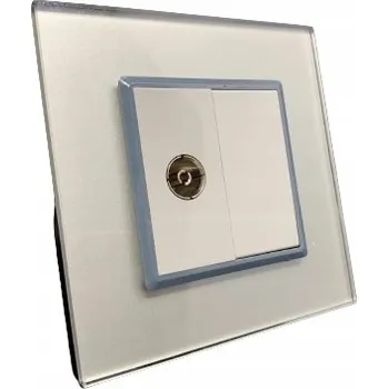 Elektrická zásuvka Anténní zásuvka nástěnná BarON 1FB šedá