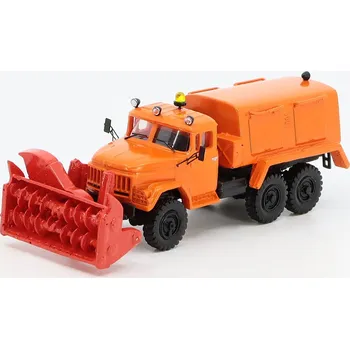 autíčko KRAZ-255&nbsp;sněžný pluh - 1:87 KRAZ 255&nbsp;sněžný pluh - kovový model auta