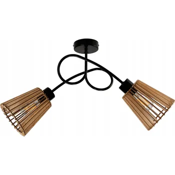 Lampa Sufitowa DREWNIANA industrialny ZAVINOVACÍ 2XE27