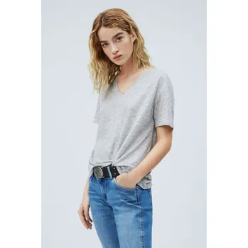 Dámské tričko Pepe Jeans Dámské tričko DAPHNE Barva: šedá, Velikost: XS
