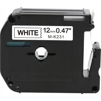 Pásek do tiskárny Páska do Brother, nelaminovaná M-K231 12mm bílá
