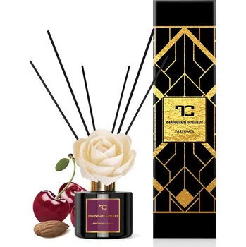 Aroma difuzér MIDNIGHT CHERRY | difuzér s FLOW květinou & tyčinkami | PARFUMIA® | 200 ml Dedra