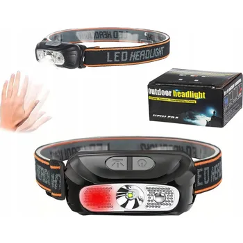 Čelovka Čelovka LED Čelová Svítilna Vodotěsná 6 Režimů Svícení