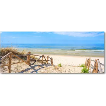 Obraz Lacobel pod skříňky v kuchyni Vstup na pláž XXL