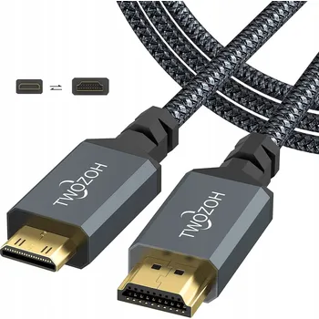 Video kabel Twozoh Kabel Mini HDMI na HDMI 4K 60Hz opletený 1m