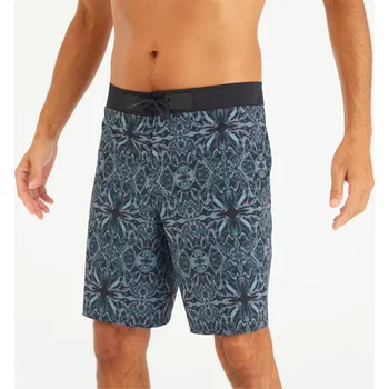 Pánské plavky OLAIAN Pánské surfařské kraťasy 900 Long 19" Itzblack 40 ČERNÁ