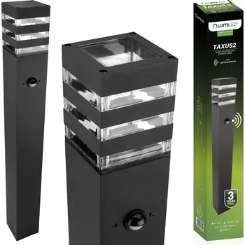 Dekorativní svítidlo Venkovní stožáry Zahradní lampa stojící E27 12W LED Senzor pohybu TAXUS 2 80cm LUMILED
