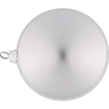 Vánoční dekorace DECOLED Plastová koule, pr. 20 cm, stříbrná, lesklá, UV