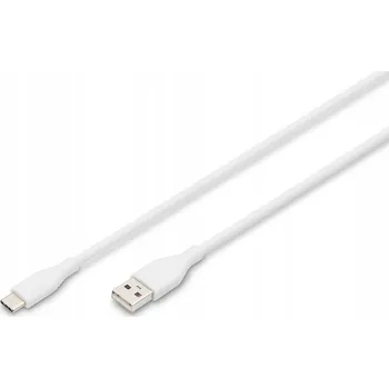 Datový kabel Kabel Digitus USB - USB typ C 0,5 m bílý