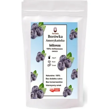 Sušená potravina FORMELO LYOFILIZOVANÉ AMERICKÉ BORŮVKY 100% PŘÍRODNÍ OVOCE BEZ CUKRU 30g