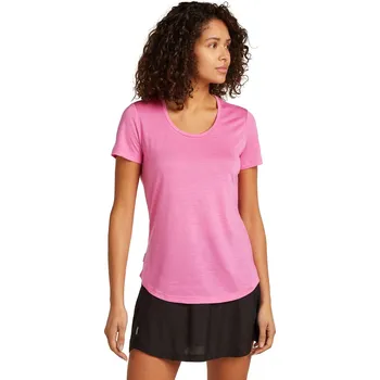 Dámské tričko Dámské merino tričko s krátkým rukávem ICEBREAKER Wmns 125 Cool-Lite Sphere III SS Scoop, Pop velikost: XS