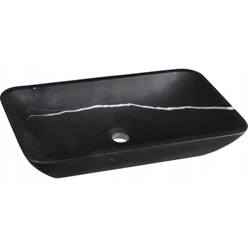 Umyvadlo na desku obdélníkové Sapho BLOK 60 cm černé