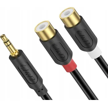 Audio kabel Kabel J&D jack-RCA 3,5 mm - 2x RCA (cinch) 1,8 m