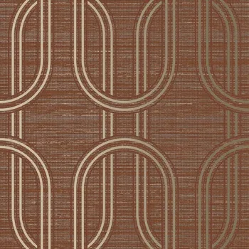 Tapeta VINYLOVÁ TAPETA DO OBÝVACÍHO POKOJE GEOMETRICKÉ VZORY OMYVATELNÁ