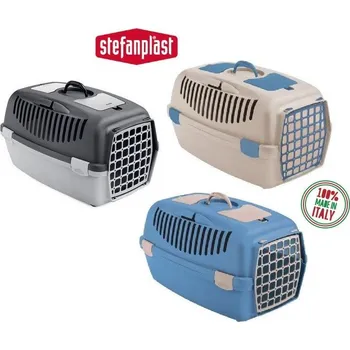 přepravka pro zvíře Přepravka pro psy a kočky Gulliver 2, 55x36x35cm, plastová dvířka, originál, šedá