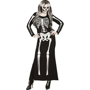Karnevalový kostým Dámské šaty kostlivec - L