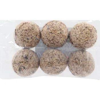 Krmítko pro ptáka Koule lojová, bez síťky, 6PACK|Esschert Design