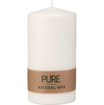Svíčka Svíčka z přírodního vosku pr.7x13cm, bílá|natural, ks|Wenzel