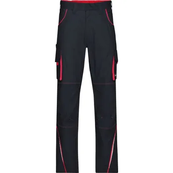 montérky James & Nicholson Kalhoty JN 847 (25-28) Color do pasu COT02847Si76l1-carbon/red 26 Šedá carbon/červená