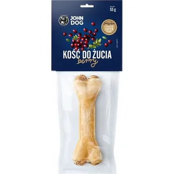 Pamlsek pro psa JOHN DOG Žvýkací kost s hovězím masem a brusinkami Berry Line 12 cm