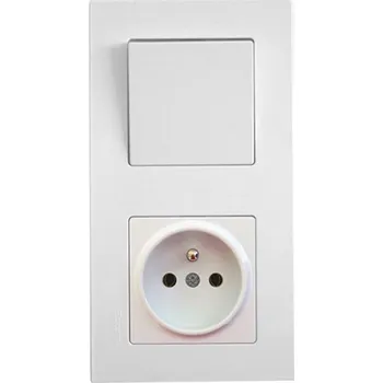 Elektrická zásuvka e2 elektro GmbH Rámeček 2-násobný bílá MODE