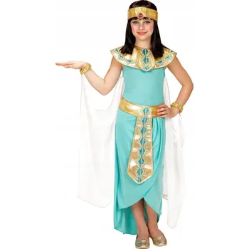 Karnevalový kostým KOSTÝM KLEOPATRY KRÁLOVNY NILU MODRÝ KRÁLOVNA 158