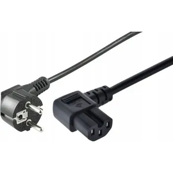 Napájecí kabel Napájecí kabel MicroConnect CEE 7/7 - Úhlový C15, 3 m, černý