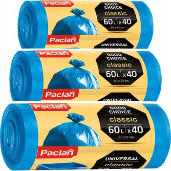 Pytle na odpadky 3X Pytle Na Odpadky CLASSIC 60L 40ks = 120 PYTLŮ