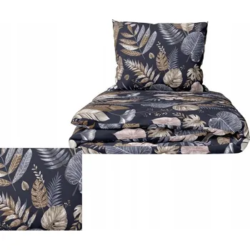Povlečení Sada Povlečení 160x200 + 2x 70x80, 100% Bavlna, 140 g/m2, granátová kapradina